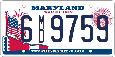 MD license plate 6MD9759