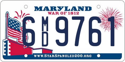 MD license plate 6MD9761