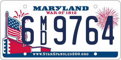 MD license plate 6MD9764