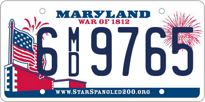 MD license plate 6MD9765