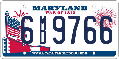 MD license plate 6MD9766