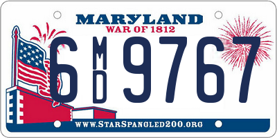 MD license plate 6MD9767