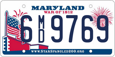 MD license plate 6MD9769