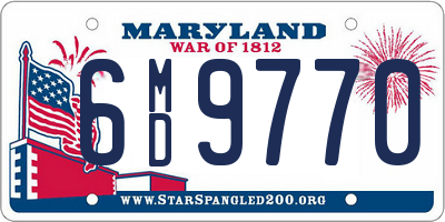 MD license plate 6MD9770