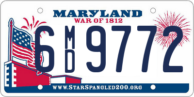 MD license plate 6MD9772