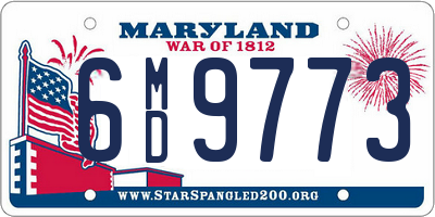 MD license plate 6MD9773