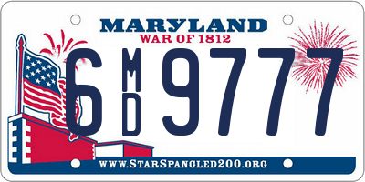 MD license plate 6MD9777
