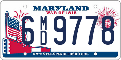 MD license plate 6MD9778