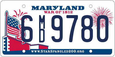 MD license plate 6MD9780