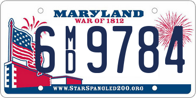 MD license plate 6MD9784