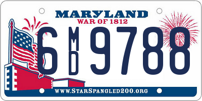 MD license plate 6MD9788