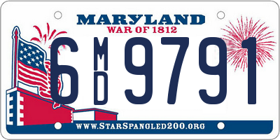 MD license plate 6MD9791