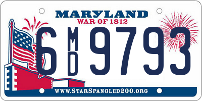 MD license plate 6MD9793