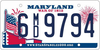 MD license plate 6MD9794