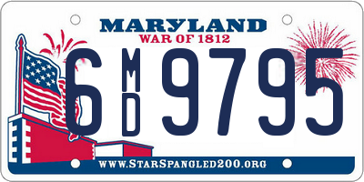 MD license plate 6MD9795