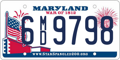 MD license plate 6MD9798