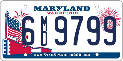 MD license plate 6MD9799