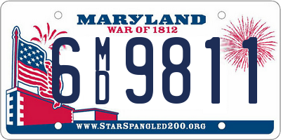 MD license plate 6MD9811