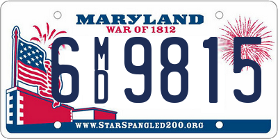 MD license plate 6MD9815