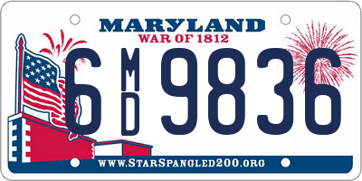 MD license plate 6MD9836