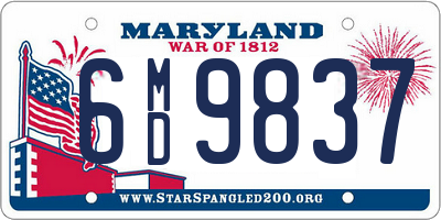 MD license plate 6MD9837