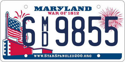 MD license plate 6MD9855