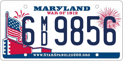 MD license plate 6MD9856