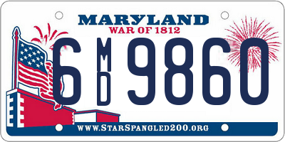 MD license plate 6MD9860