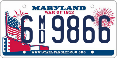 MD license plate 6MD9866