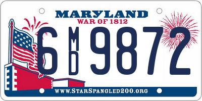 MD license plate 6MD9872