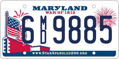 MD license plate 6MD9885