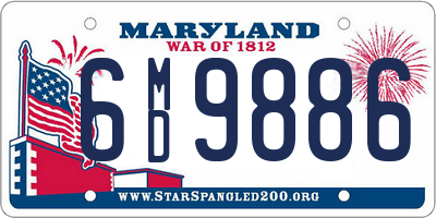 MD license plate 6MD9886