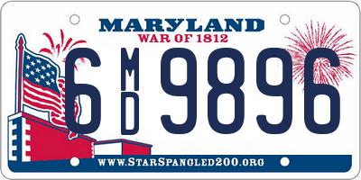 MD license plate 6MD9896