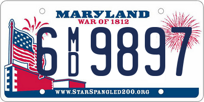 MD license plate 6MD9897