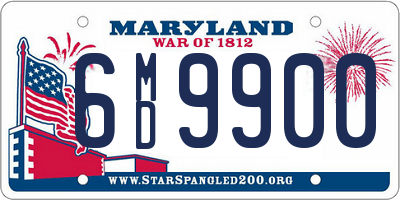 MD license plate 6MD9900