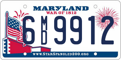 MD license plate 6MD9912