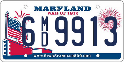 MD license plate 6MD9913