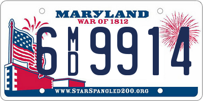 MD license plate 6MD9914