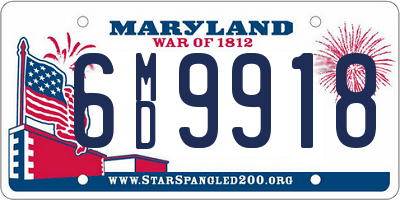 MD license plate 6MD9918