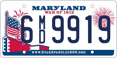 MD license plate 6MD9919