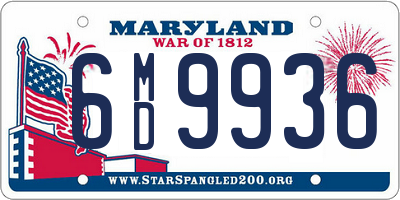 MD license plate 6MD9936