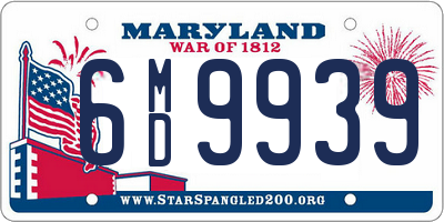 MD license plate 6MD9939