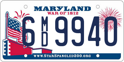 MD license plate 6MD9940