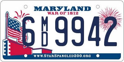 MD license plate 6MD9942