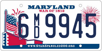 MD license plate 6MD9945