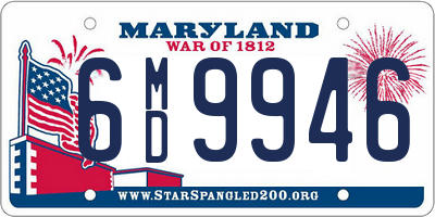 MD license plate 6MD9946