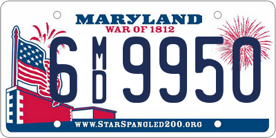 MD license plate 6MD9950
