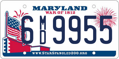 MD license plate 6MD9955