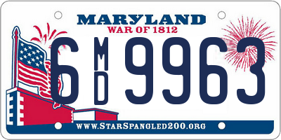 MD license plate 6MD9963
