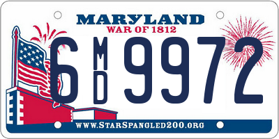 MD license plate 6MD9972